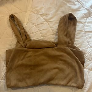 Tan Crop Tank